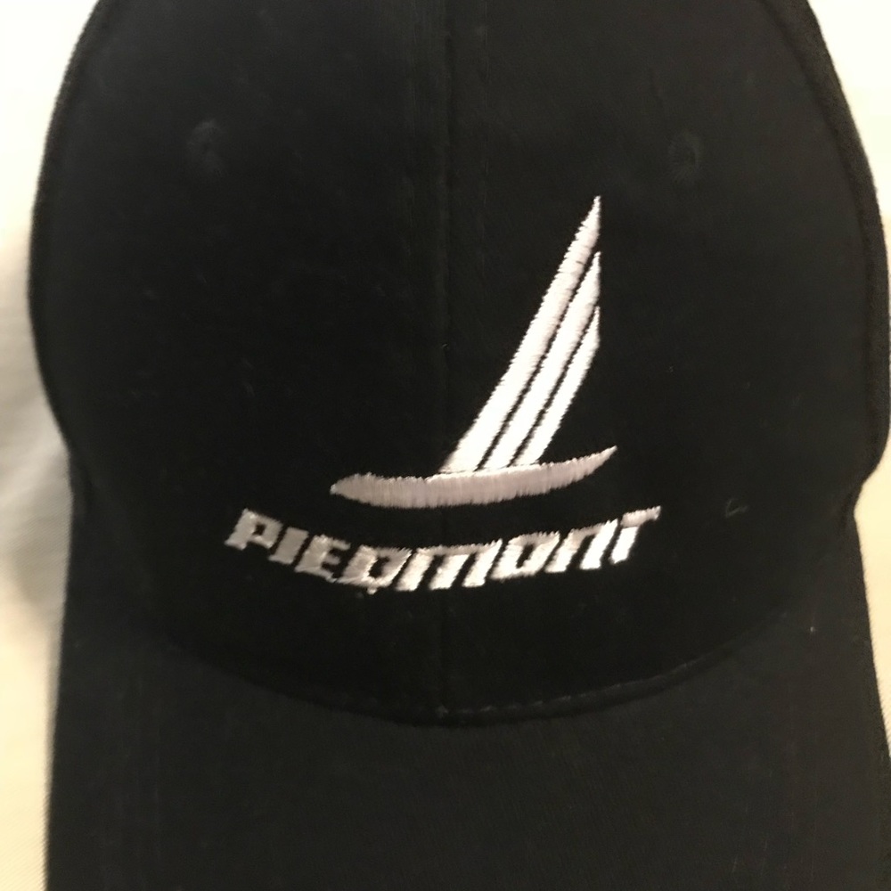Piedmont Aviation Baseball Cap Hat Black One Size - Picture 2 of 4